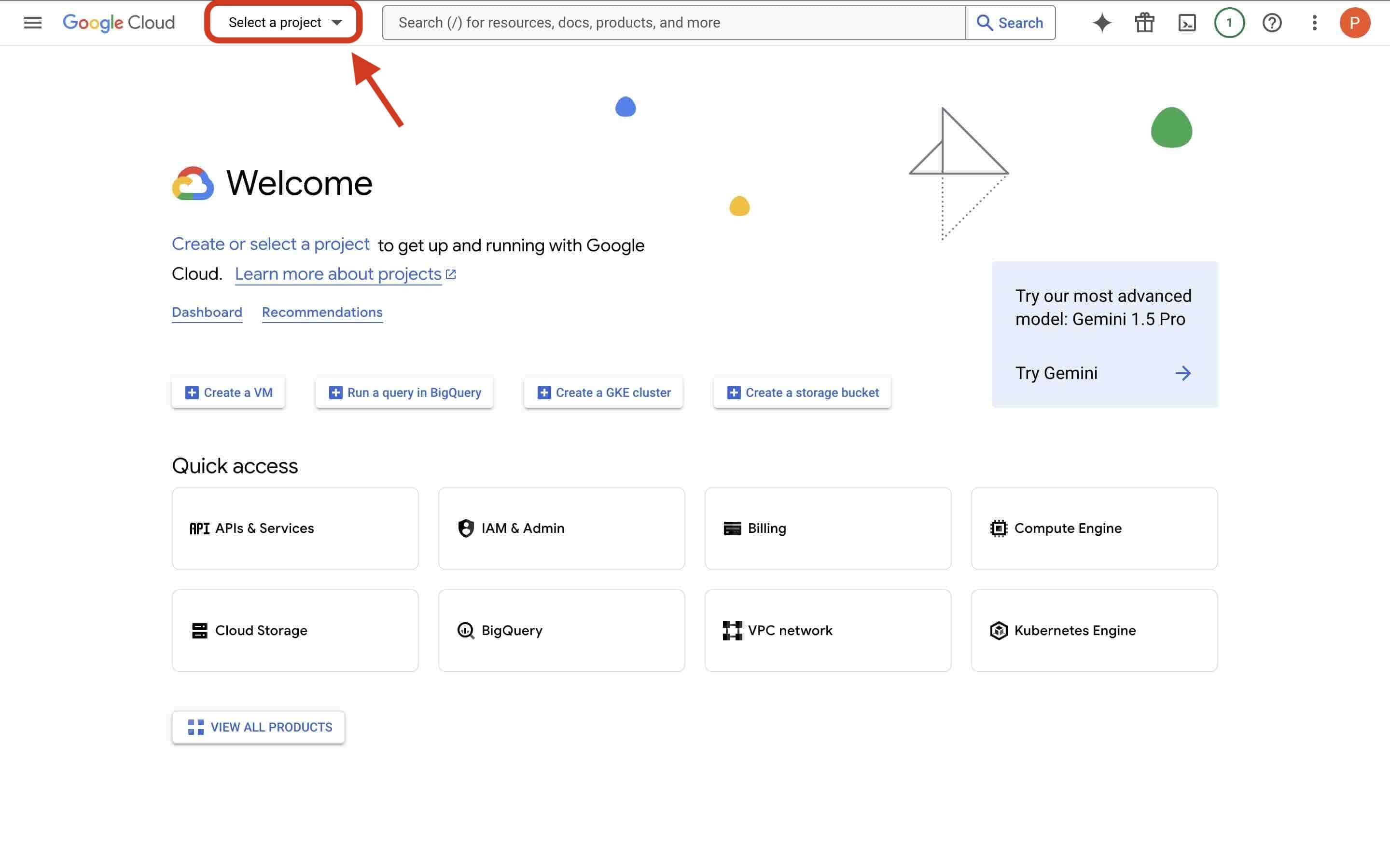 Creating Google Cloud Project